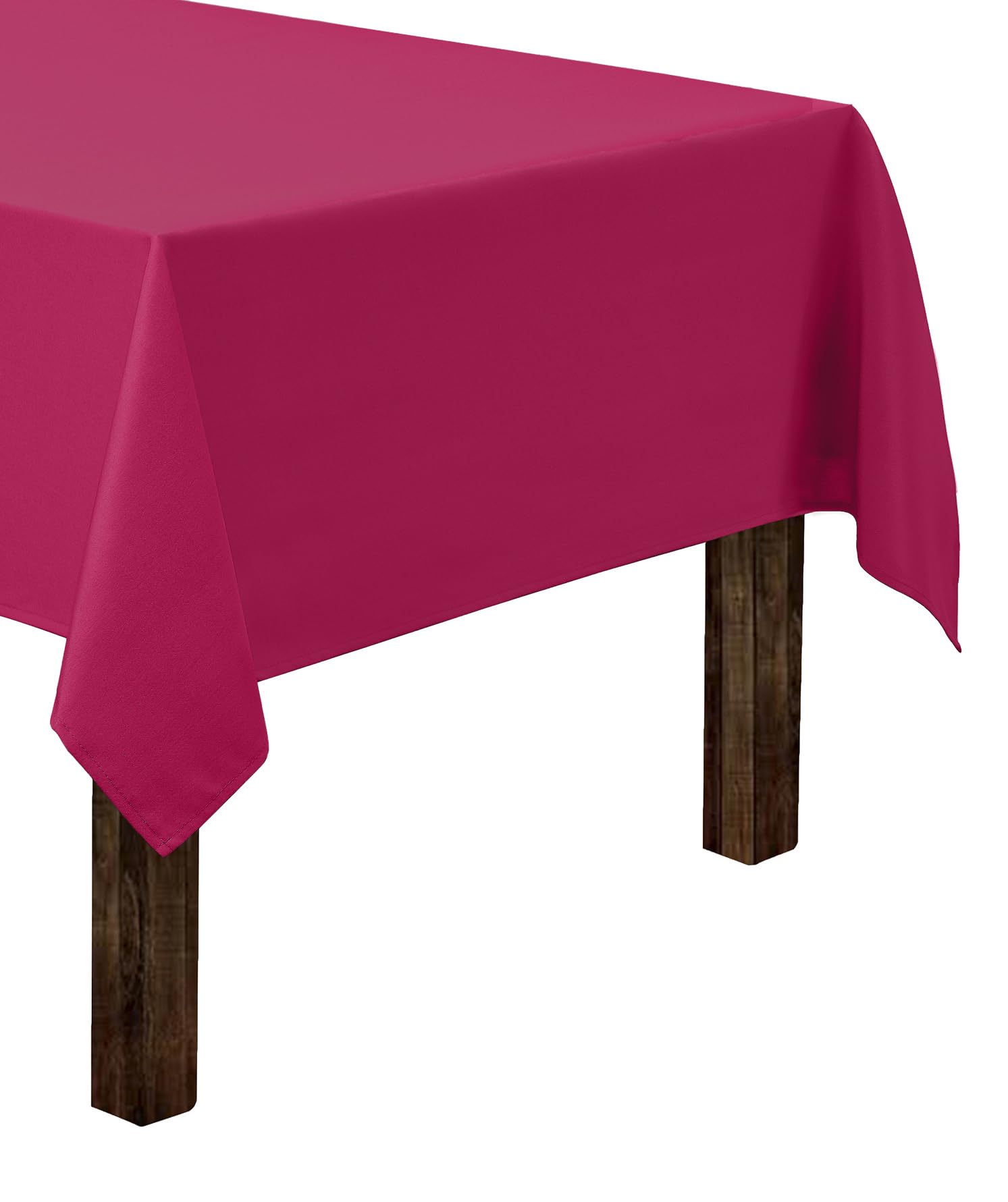Gee Di Moda Rectangle Tablecloth - 60 X 102 Inch Fuchsia Table Cloth For 6 Foot Rectangle Table - Heavy Duty Washable Fabric - F