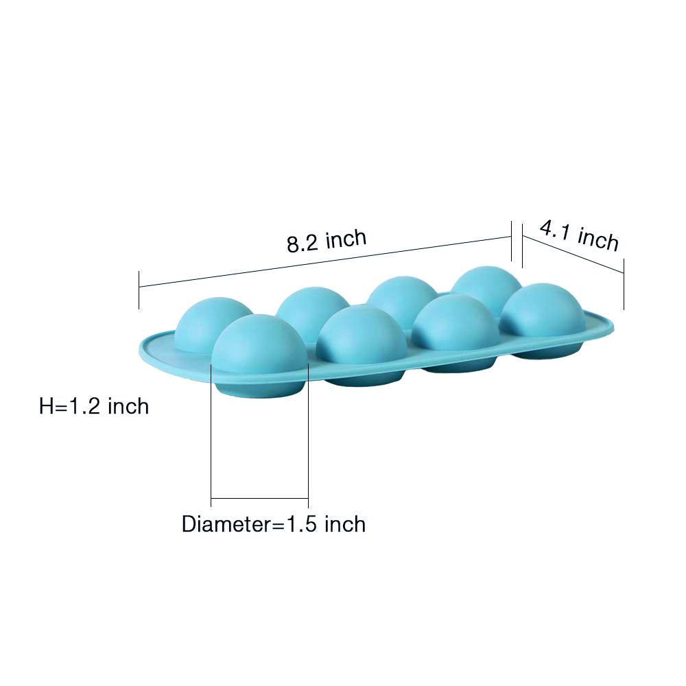 Webake Silicone Chocolate Candy Molds, Round Sphere Baking Molds For Cordial Truffle, Jello Pudding Ball Ice Cube Peanut Butter,