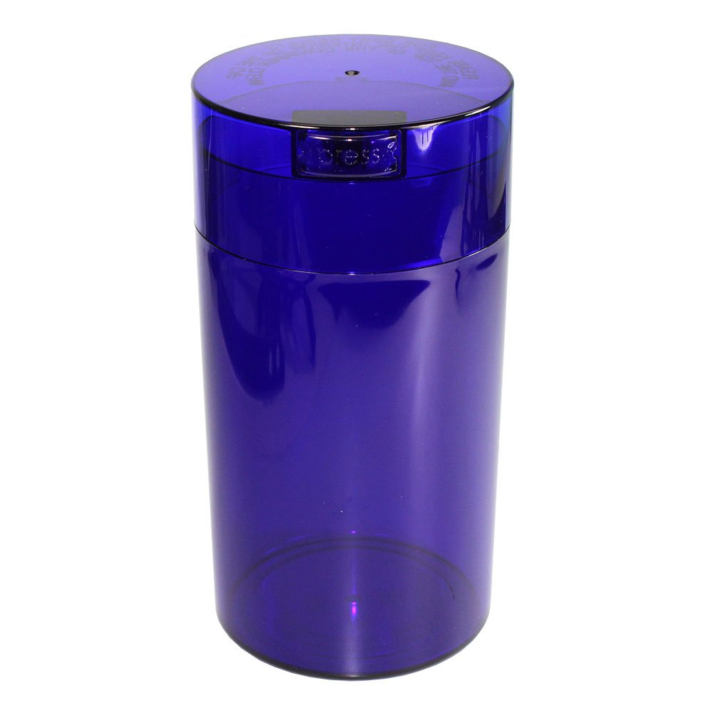 Tightvac - 3 Oz To 12 Ounce Airtight Multi-Use Vacuum Seal Portable Storage Container For Dry Goods, Food, And Herbs - Blue Tint