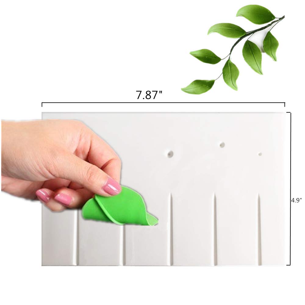 Gum Paste Flowers And Leaves Fondant Tools Kit-4Set Gumpaste Flower Cutter 4Set Fondant Flower Silicone Molds 1 Veining Board 1