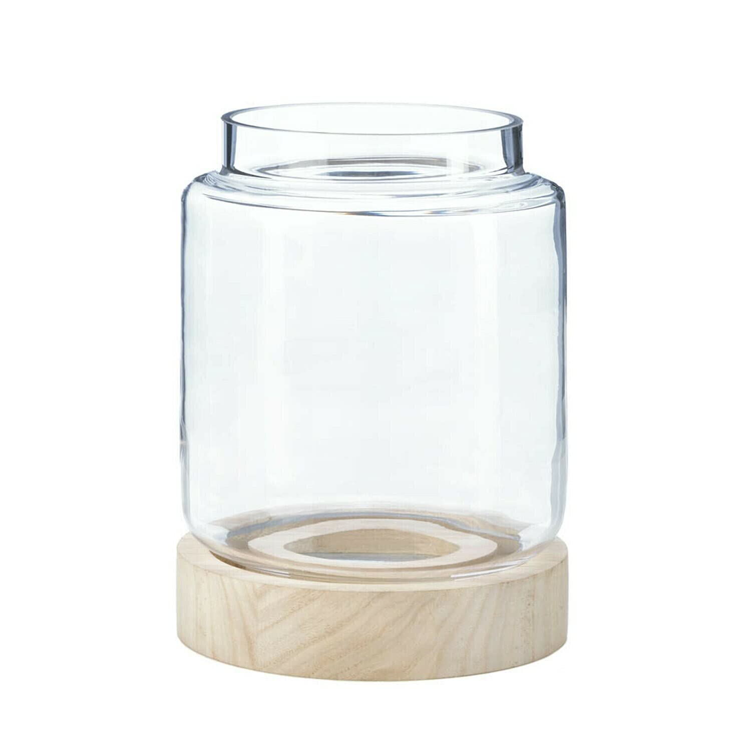 Zings & Thingz 57073924 Large Hurricane Glass LAMP, White