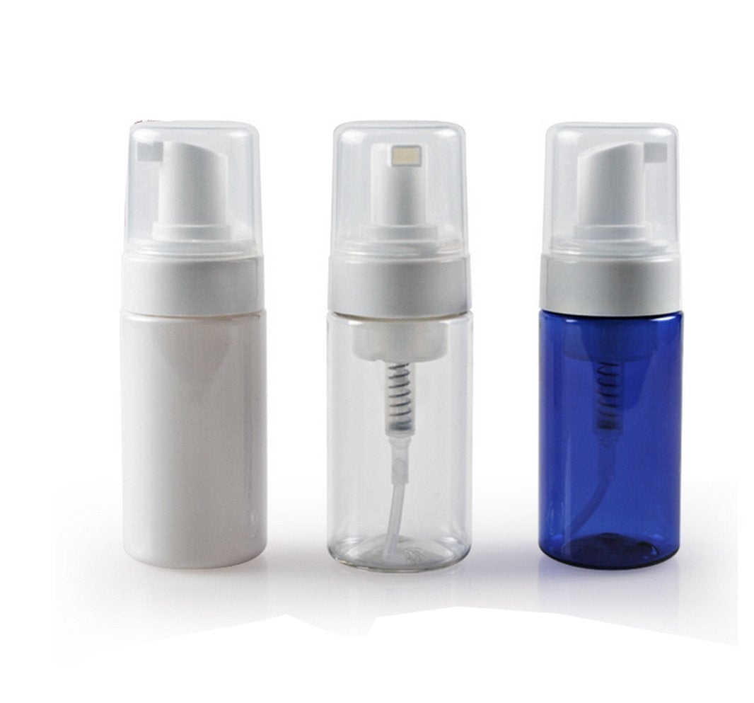 Pack Of 4, 100Ml/3.3Oz Foaming Dispenser Pump Bottles Storage Containers For Lotion Liquid Soap (White)