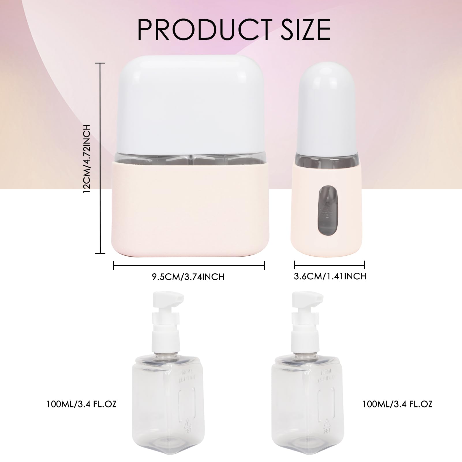 Songaa Travel Bottles Leak Proof, 2 In 1 Travel Containers For Toiletries, Refillable Plastic Bottles With Lid, Travel Accessori
