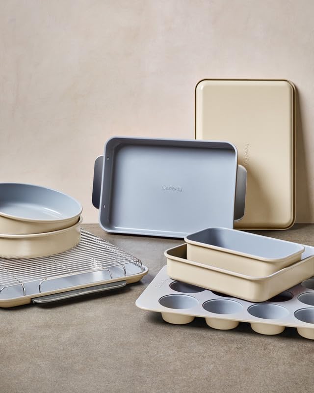 Caraway Non-Stick Ceramic 1 Lb Loaf Pan - Naturally Slick Ceramic Coating - Non-Toxic, Ptfe & Pfoa Free - Perfect For Pound Cake