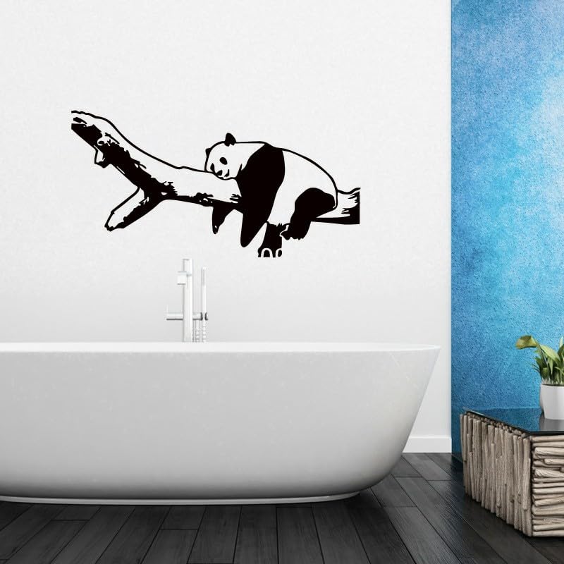 GADGETS WRAP Wall Decal Vinyl Sticker Lazy Panda Lovely for Office Home Wall Decoration