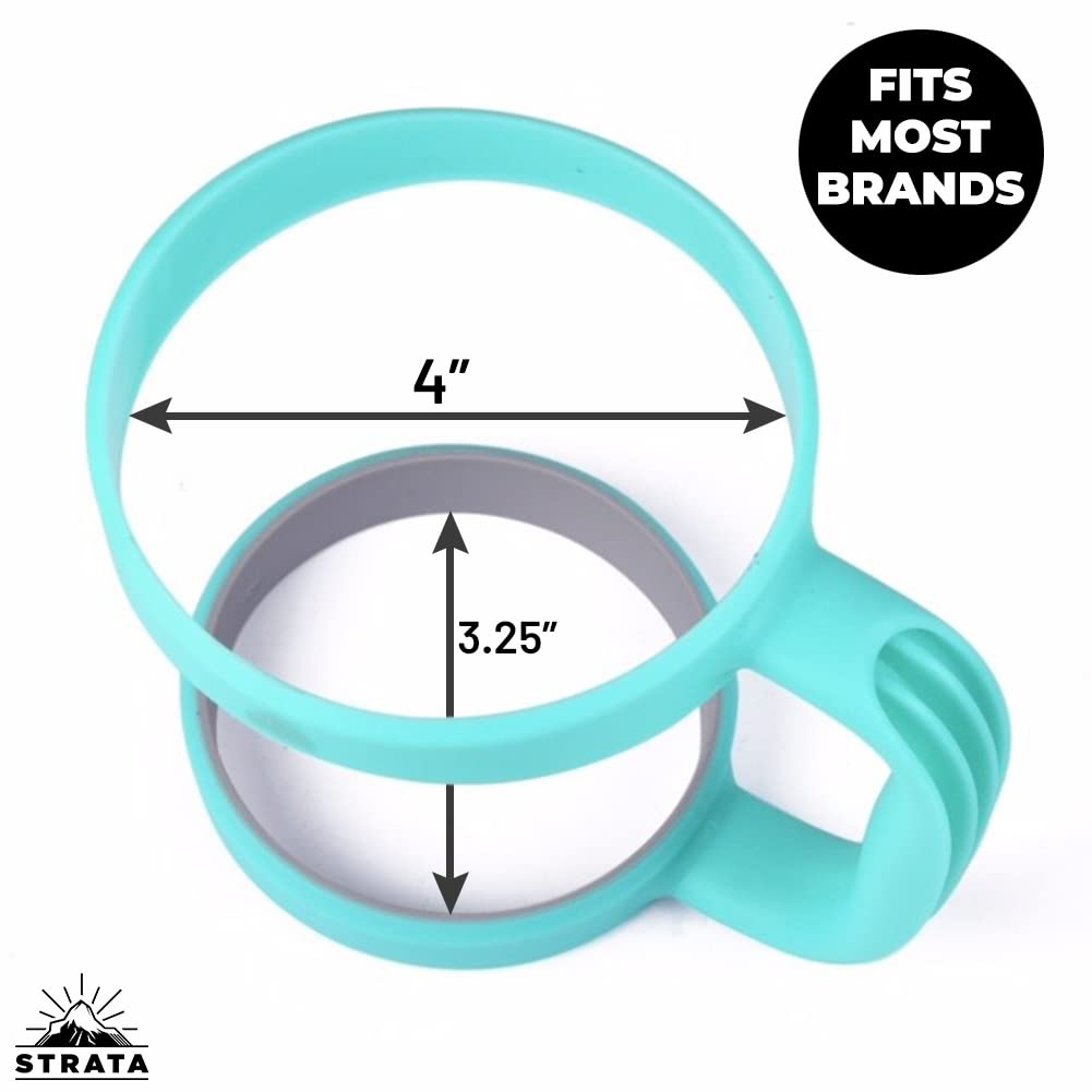 Strata Cups 30Oz Tumbler Handle (Teal) Available For 30Oz Yeti Tumbler, Ozark Trail Tumbler, Rambler Tumbler - Bpa Free