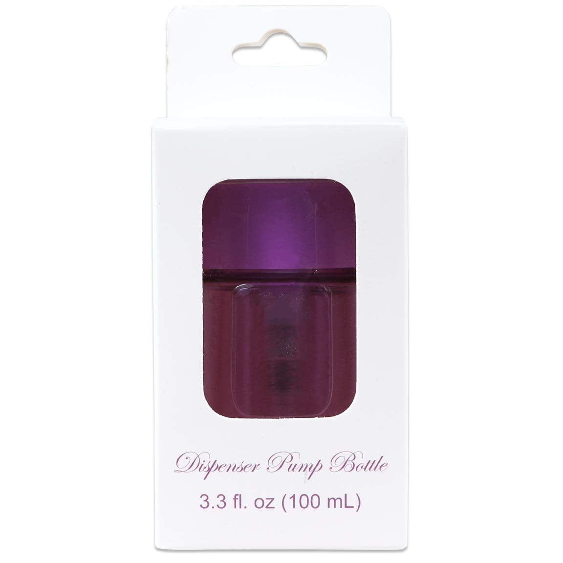 3Oz Push Down Pump Dispenser Flip Top Cap Refillable Empty Bottle - Color: Purple - Lockable Travel Cosmetic Packaging Empty Bot