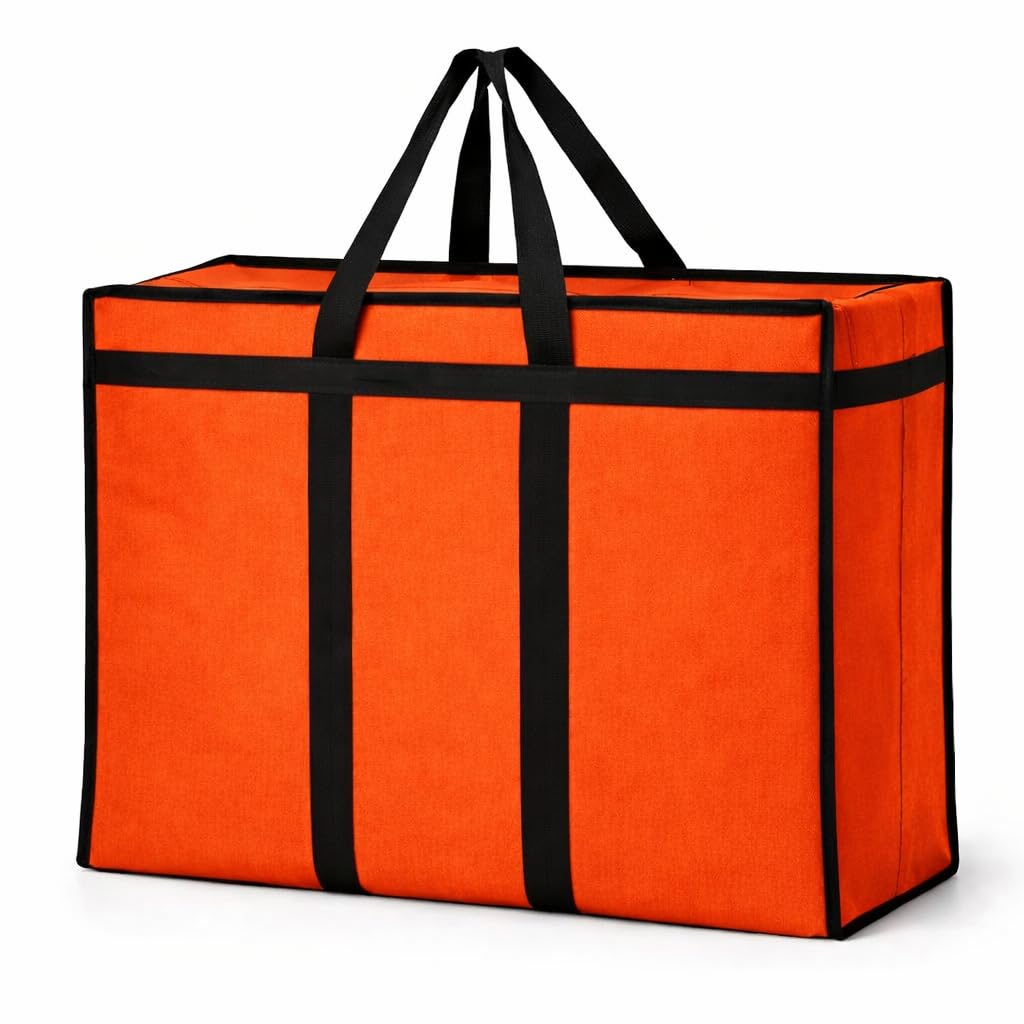 Bazera Large Storage Bag 150 Liters | Heavy Duty Denim Fabric Storage Organizer With Zip | Blanket, Clothes, Quilt, Comforter & 