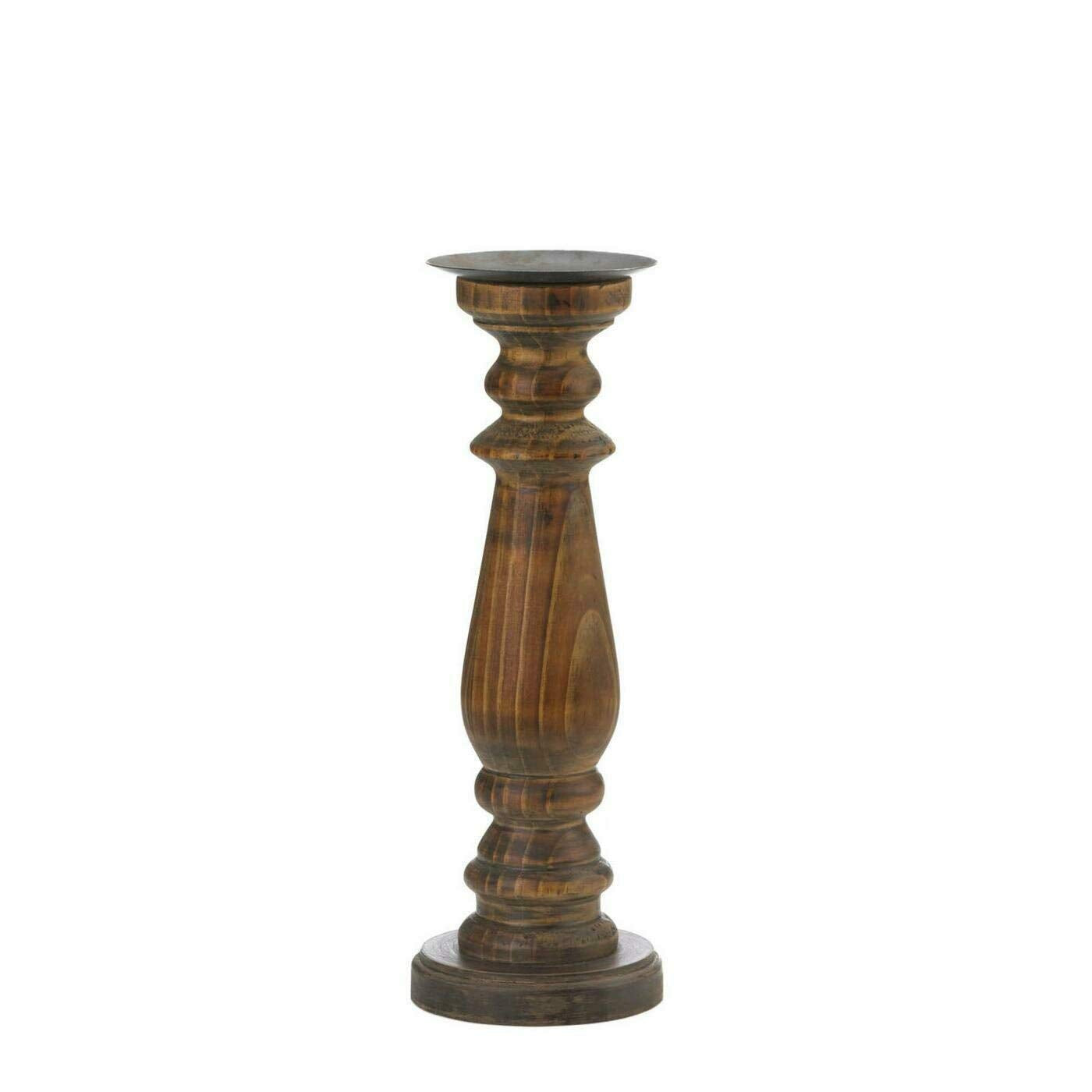 Gallery of Light 10018670 Tall Antique-Style Wooden Candleholder, Multicolor