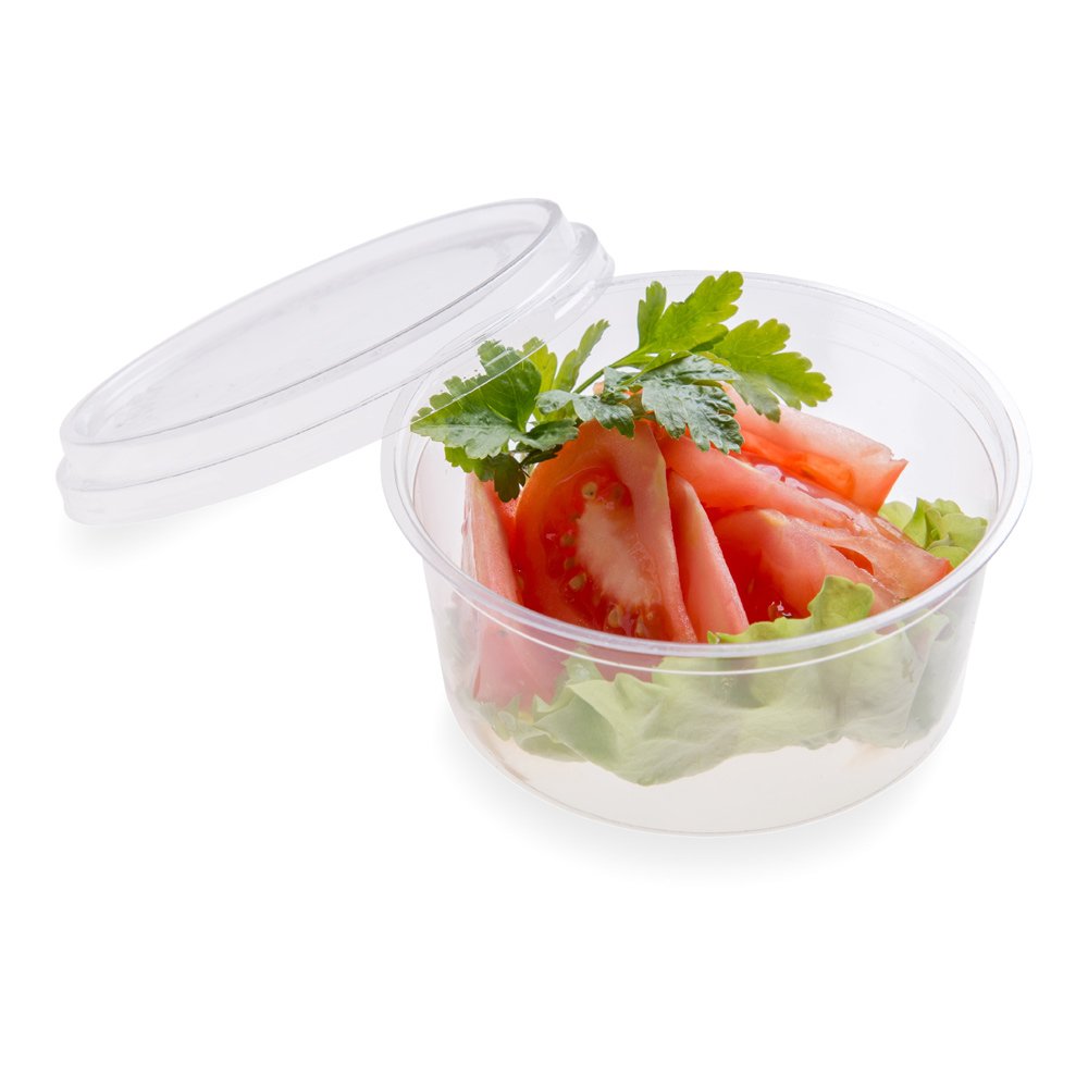 Restaurantware Basic Nature 12 Ounce Deli Containers 500 Meal Prep Containers - Lids Sold Separately Pla Plastic Disposable Food
