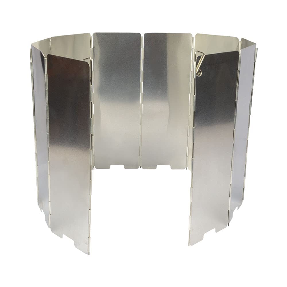 NEAR STOP 10 Plates Foldable Camping Stove Windshield, Outdoor Camping Cooker Wind Screen for Cooking and Picnic