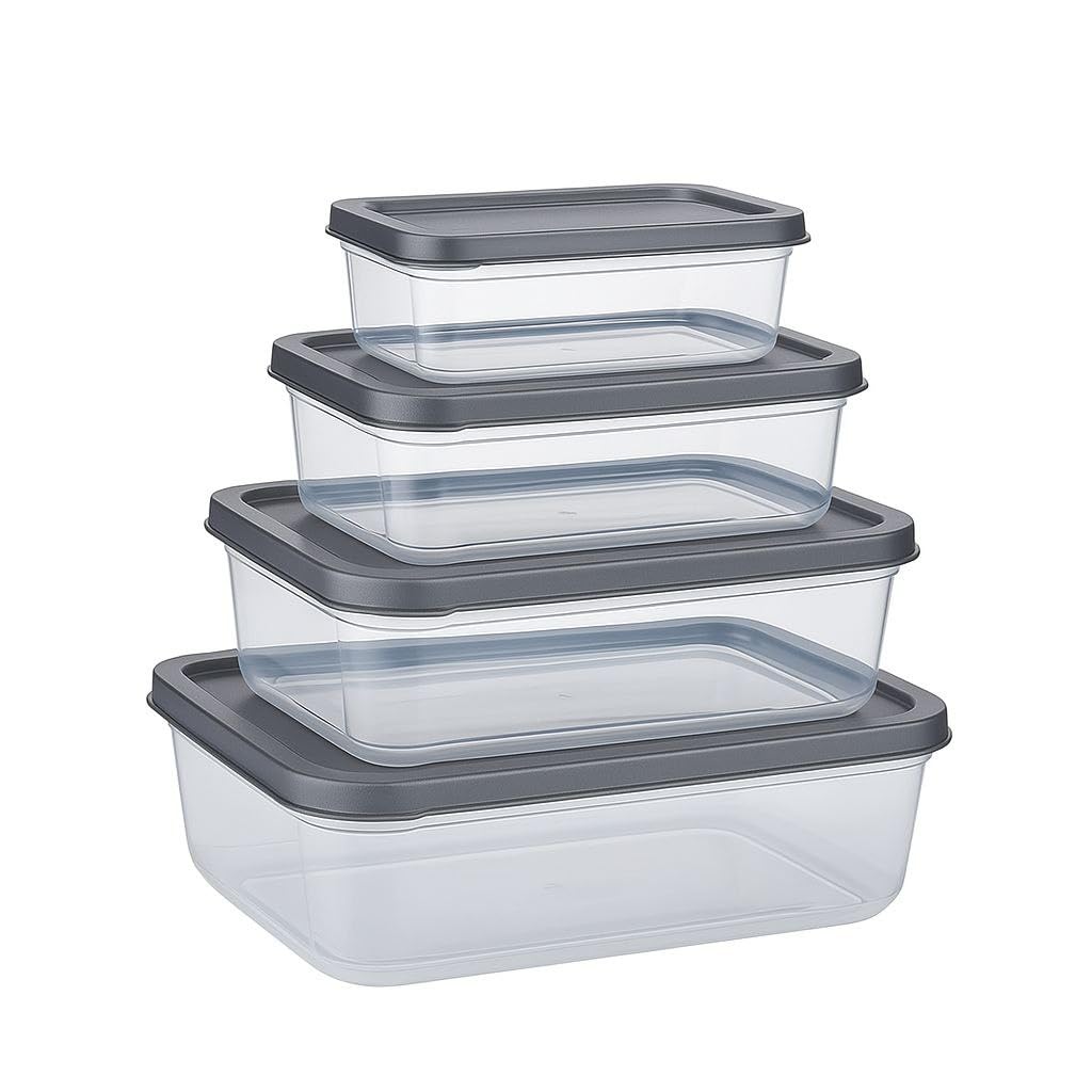 Lufarp Rectangular Plastic Food Storage Container With Air Tight Lid Kitchen Food Container Meat Box Fridge And Freezer Storage 