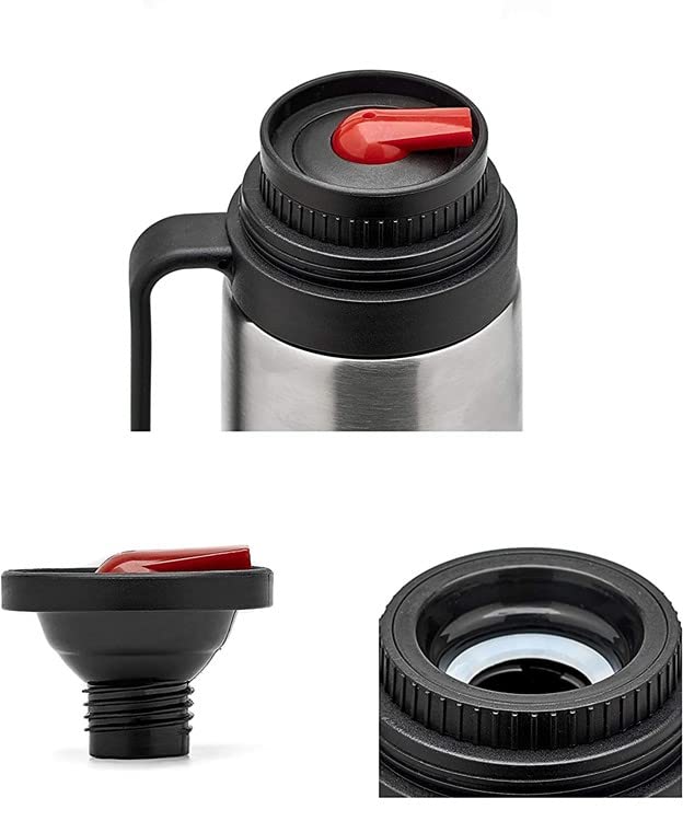 Argentus Stanley Thermos Stopper Replacement Part, Silicone, 1.1QT-2QT, Black/Red, Model Argentos2022