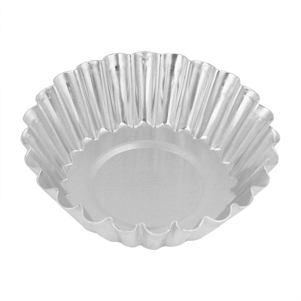 Ebtools 10 Pcs Egg Tart Molds, Mini Tart Pan For Baking, Aluminum Tins Mould For Tart Shells, Pie, Cupcakes, Mini Cake, Pudding,