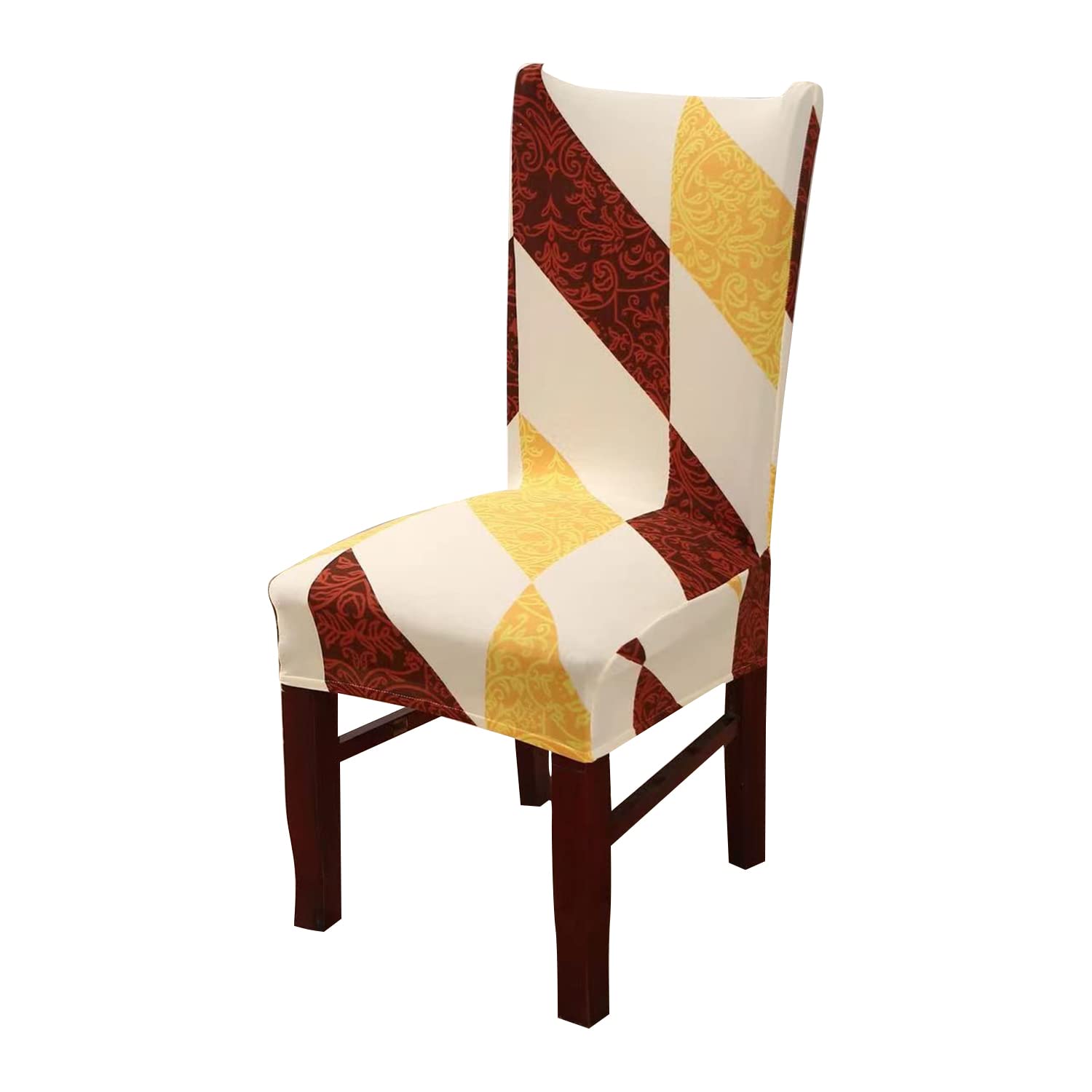 House Of Quirk Elastic Chair Cover Stretch Removable Washable Short Dining Chair Cover Protector Seat Slipcover (Pack Of 1, Abst
