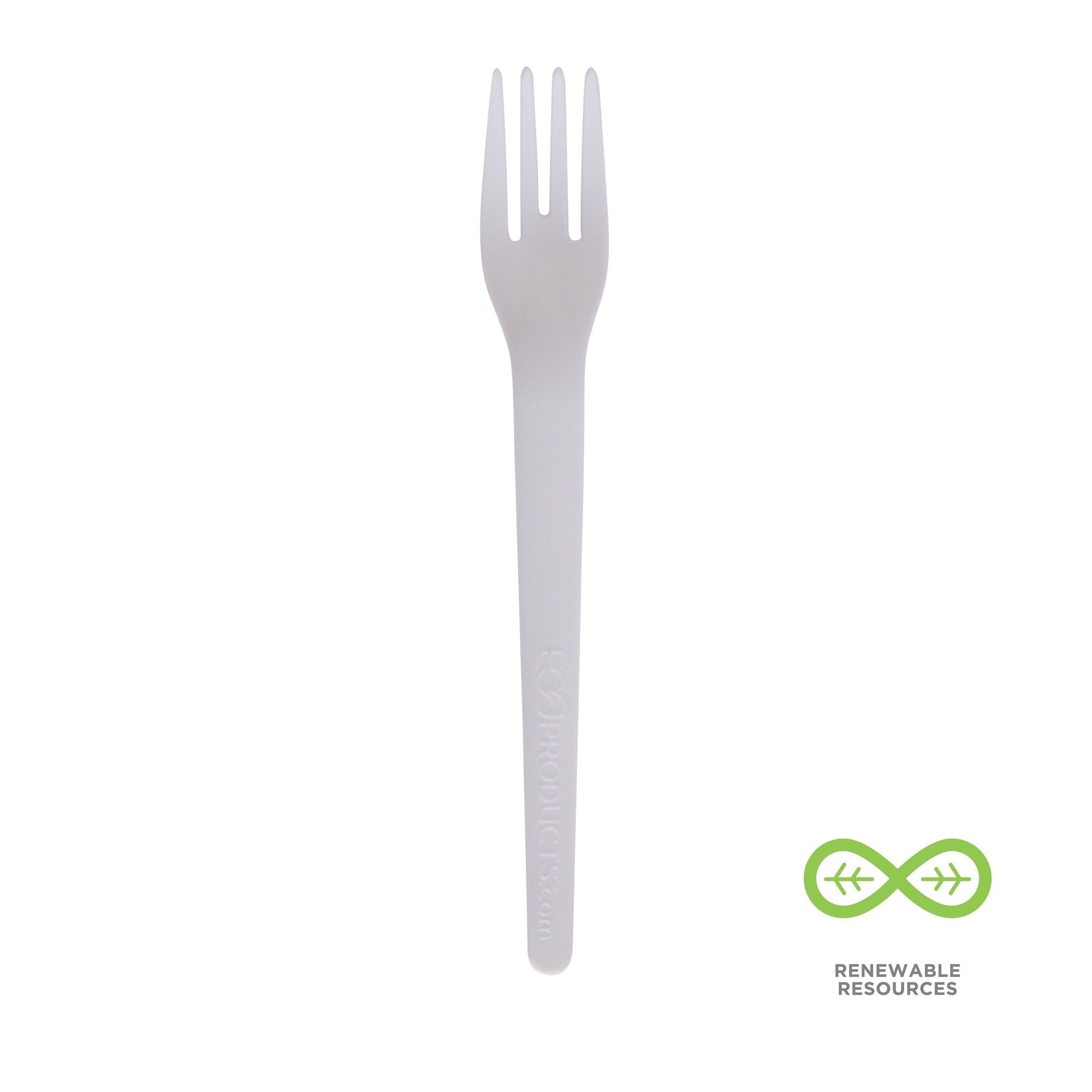 Eco-Products Eps012 Plantware Renewable & Compostable Fork - 6-Inch , 50/Pk, 20 Pk/Ct