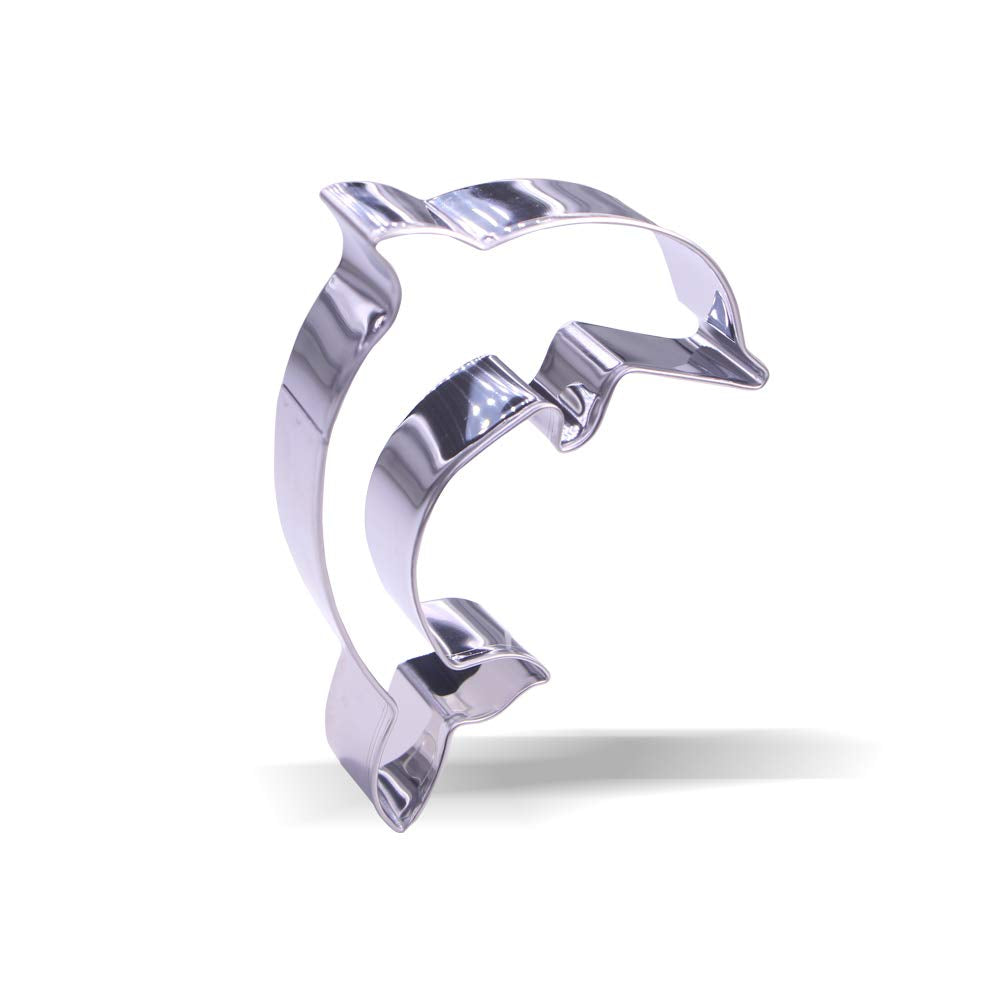 4 Inch Dolphin Cookie Cutter - Stainless Steel