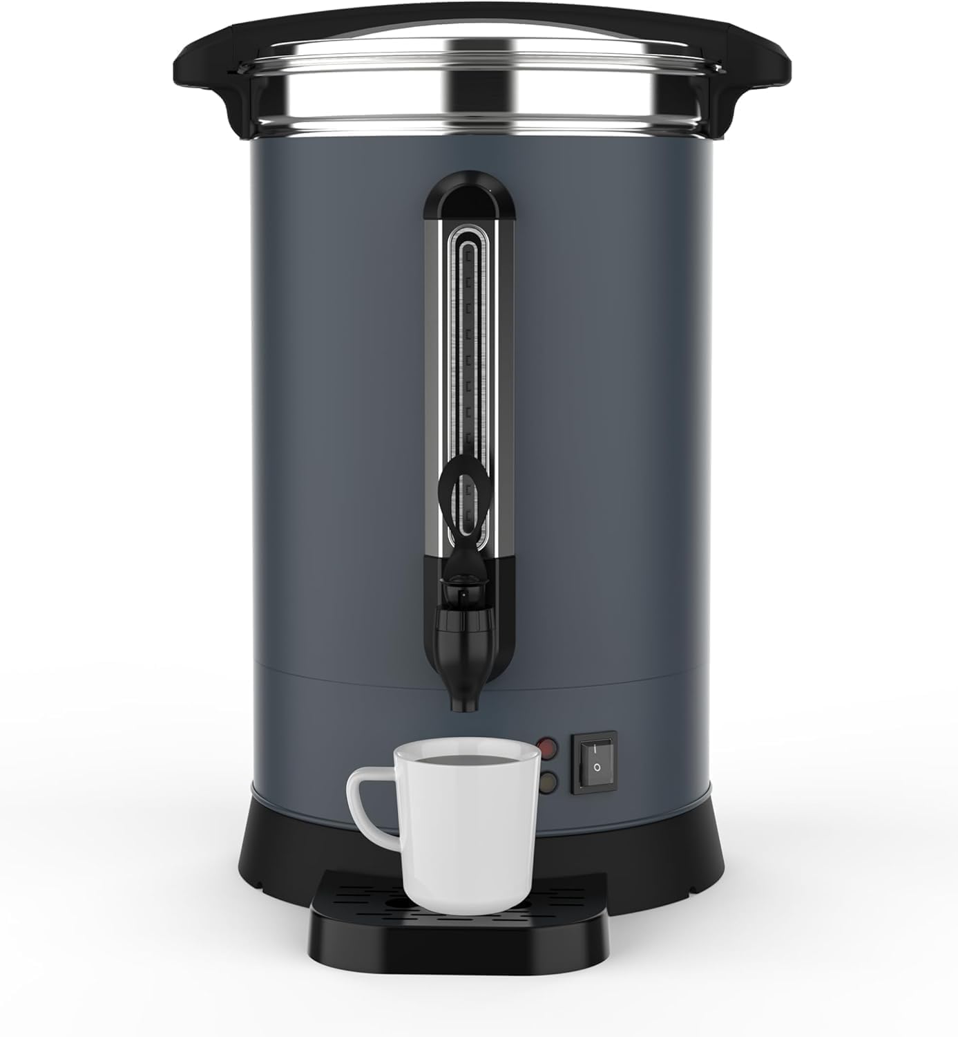 ExploreHorizon 80 Cup Commercial Coffee Urn - 12L/3.2Gal Stainless Steel Electric Coffee Maker With Double Wall Insulation, Hot 