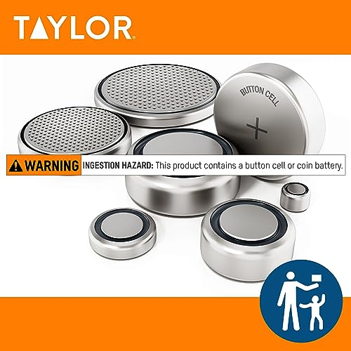 Taylor 4.4Lb Precision Digital Kitchen Scale With Weighing Tray, 4.4 Pound Capacity, Black
