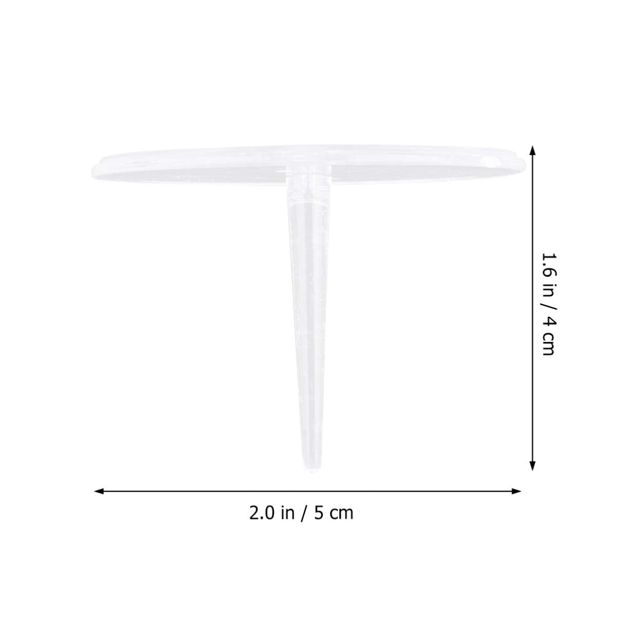 Hemoton 100Pcs Cake Flower Nails Plastic Cake Decorating Flower Lifter Stand Diy Cake Decorating Stick Nails 5X5Cm (Round)