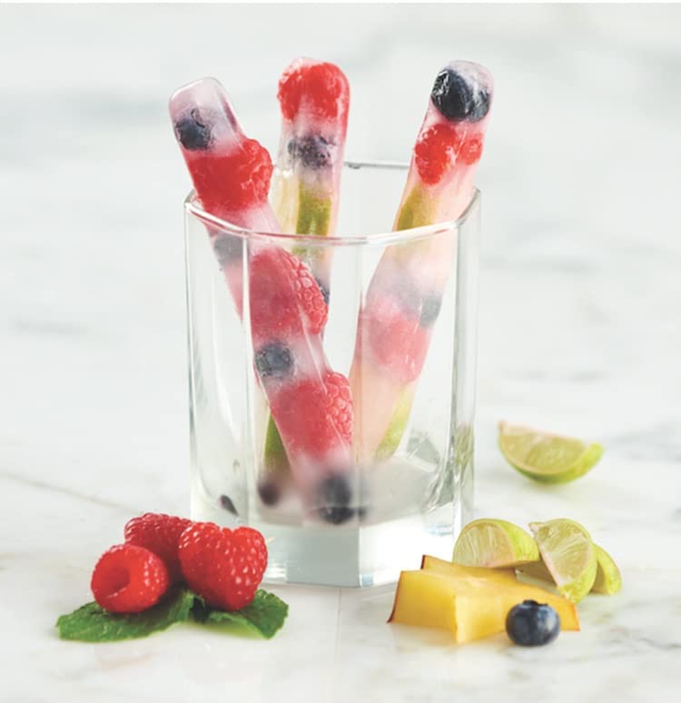 Cheer Collection Silicone Ice Stick Tray - Long Ice Cube Mold For Water Bottle Ice Stick - Easy Pop Out Water Bottle Ice Cube Tr