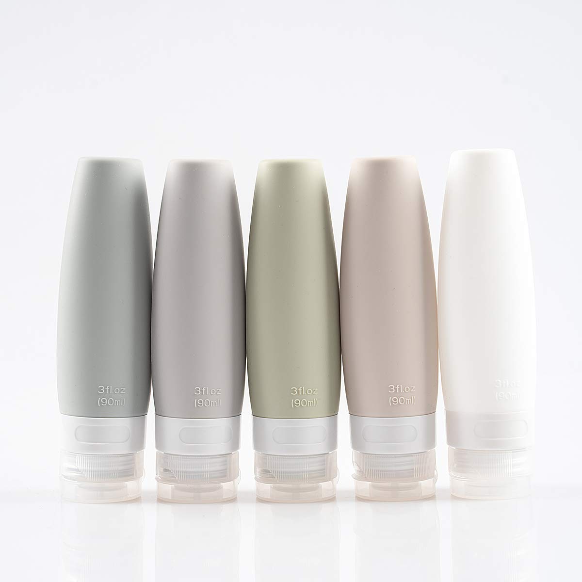 Tsa Certified Portable Silicone Travel Bottle Set, Leak Proof Squeezable Silicon Tubes Travel Size Toiletries Containers, Refill