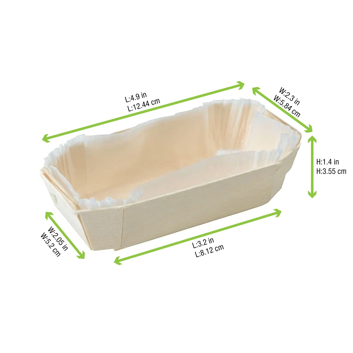 Petit Coeur Wooden Baking Mold (Case Of 350), Packnwood - Wood Baking Pan (5 Oz, 4.5'' X 2.5'' X 1.3'') 210Nbake105