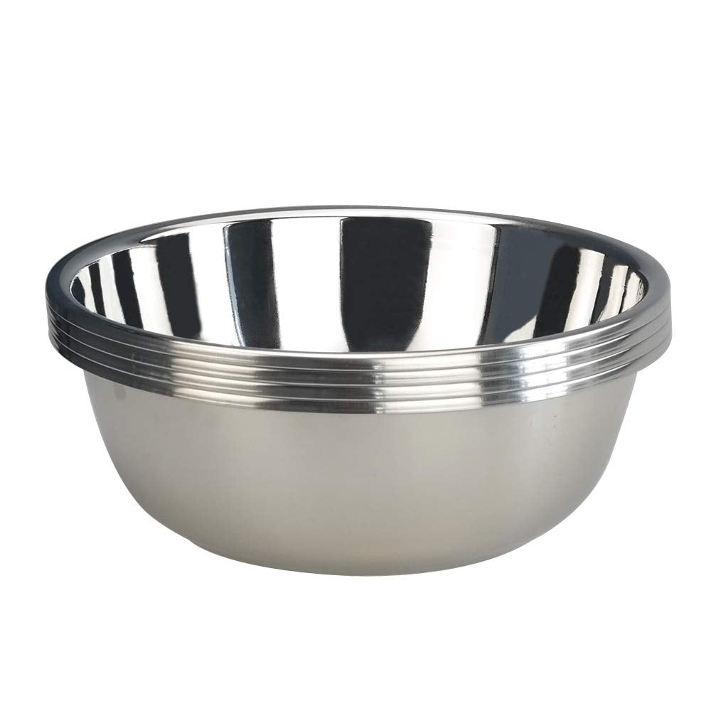 Anbers 18/10 Stainless Steel Mixing Bowl, 9.6 Inch Wide Metal Prep Bowls, 4 Packs