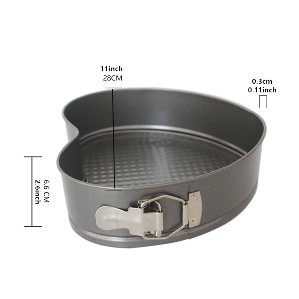 Falytemow Nonstick Springform Pan With Removable Bottom 3 Pieces Cake Molds Of Heart Leakproof Cheesecakes Pan Bakeware Set (3Pc