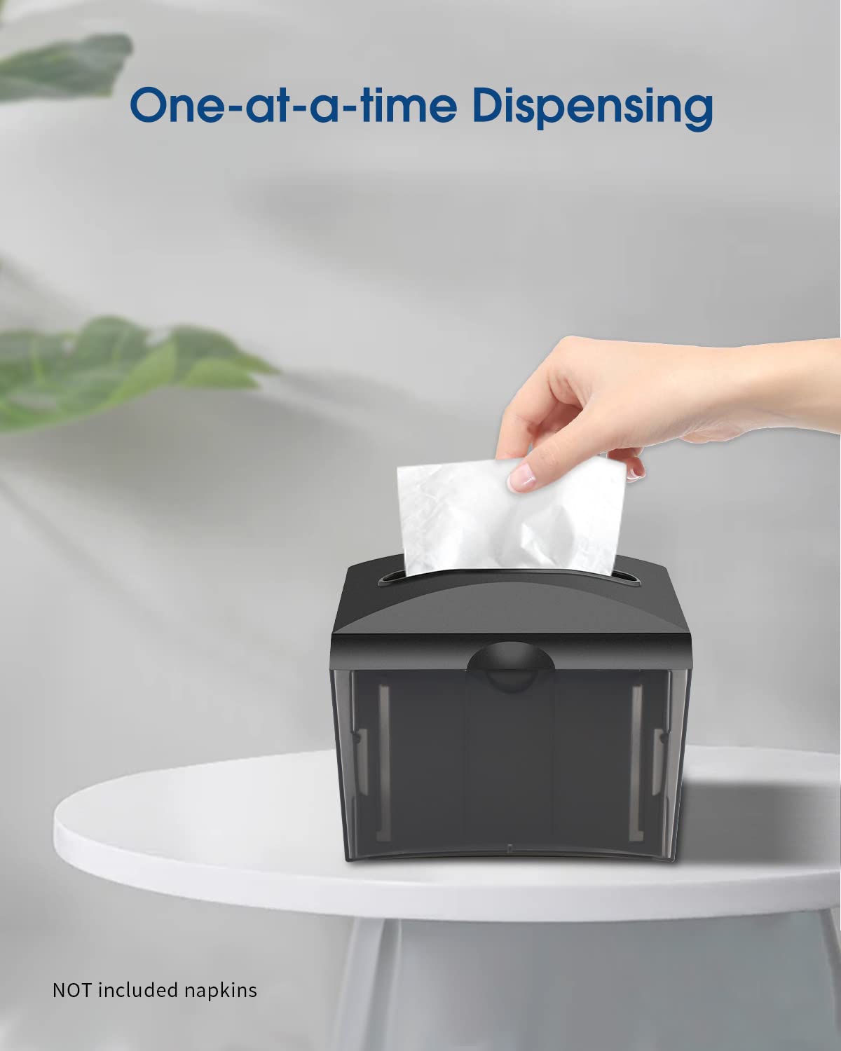 Tabletop Napkin Dispenser, Commercial Paper Napkin Dispensers, Black, 8'' X 6.1'' X 6.5'', Chuangdian