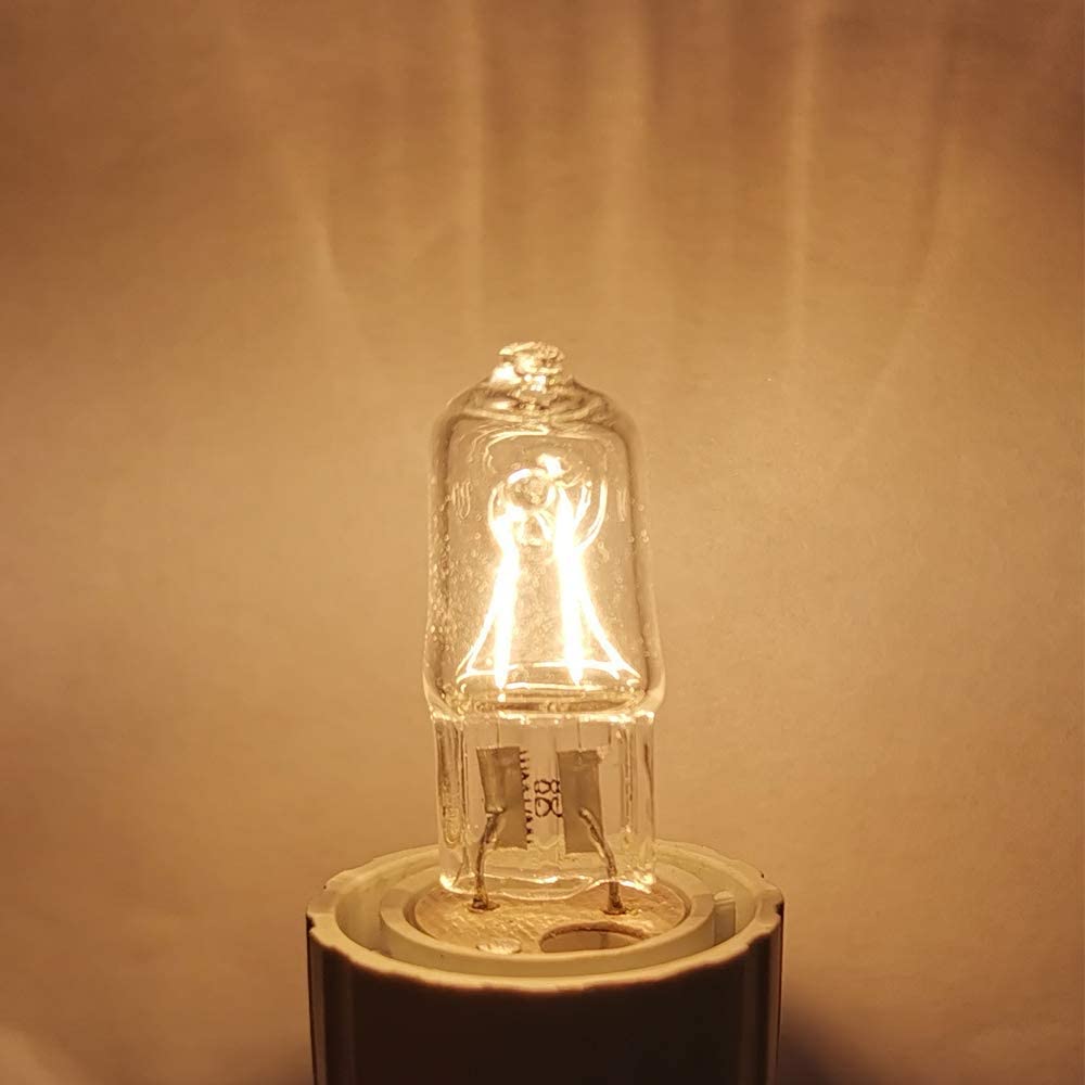 Bogao Halogen Light Bulb for GE Microwave Oven - 35W, Silver, Model WB25X10019, 4 Count Pack