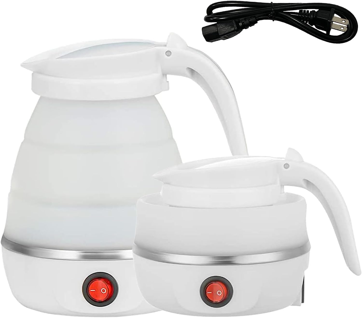 Humi Homes Foldable Electric Travel Kettle - Portable And Convenient Silicone Collapsible Water Boiler And Tea Pot For Camping W