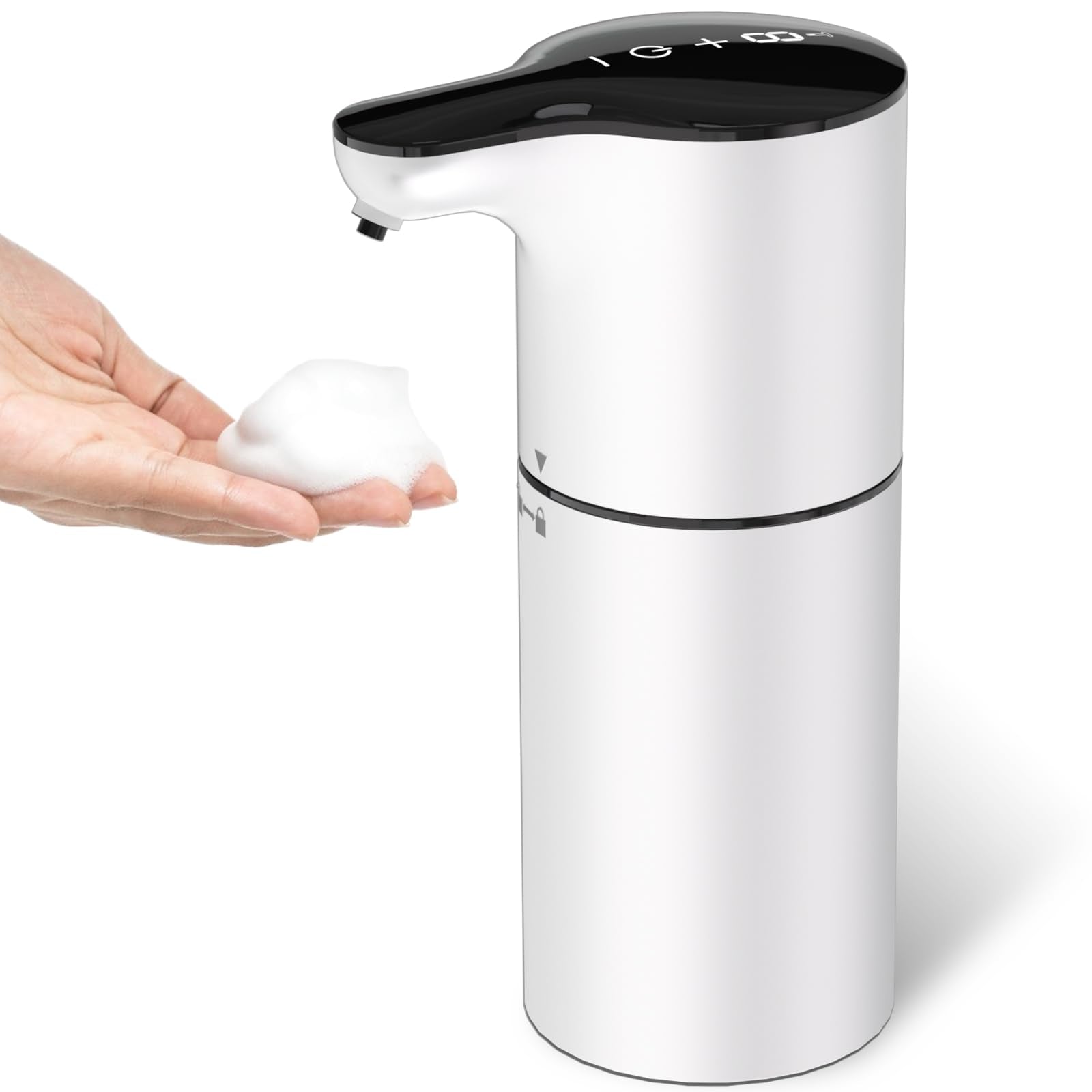Yikhom Automatic Foaming Soap Dispenser With Auto Clean, 15.37 Oz/450Ml Electric Touchless Hand Soap Dispenser, 8 Adjustable Lev