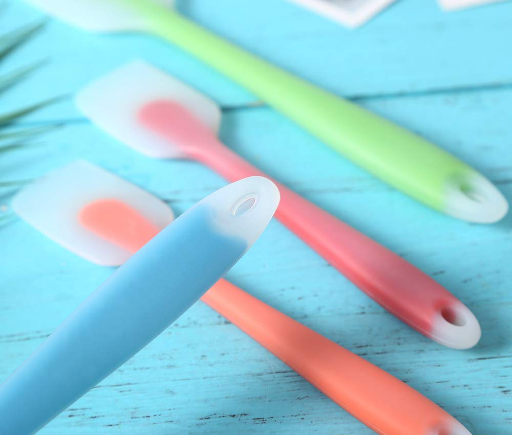 Hiramware Silicone Spatula Set Of 4 - Heat Resistant Flexible Spatula 450F With Stainless Steel Core - Food Grade Premium Good G