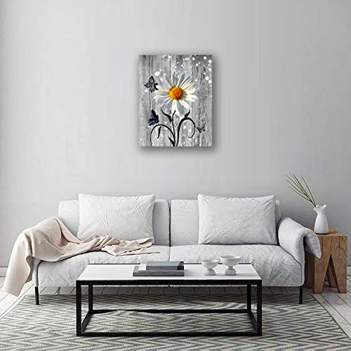 Bx Impressart Sunflower Butterfly Canvas Wall Art -Modern Artwork Prints Sunflower Wall Decor -Living Room Bathroom Bedroom Offi