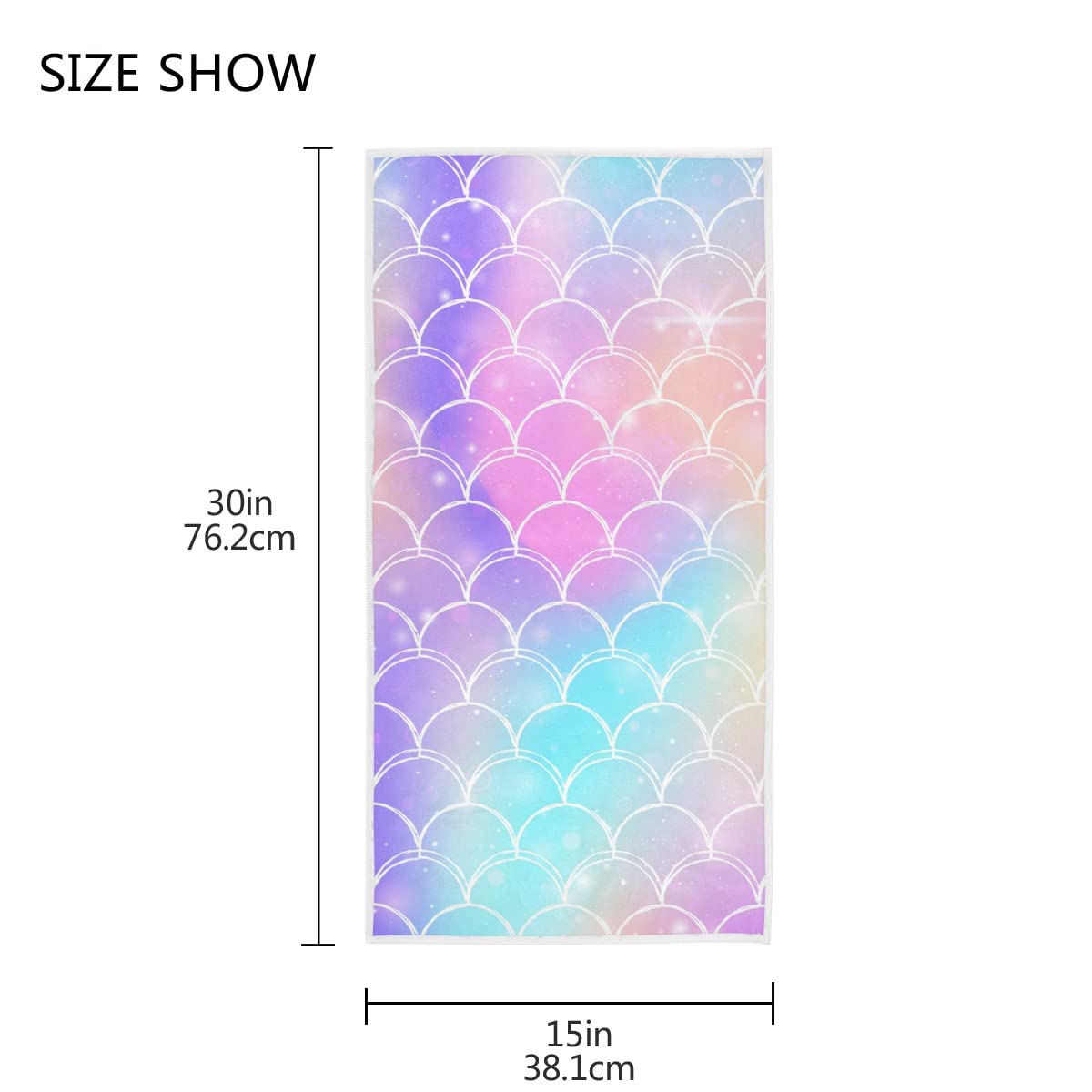 Wamika Glittering Mermaid Scale Hand Bath Towel Shower Towels Set Purple Pink Turquoise Kitchen Hanging Gym Fingertip Bathroom T