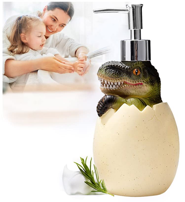 Cute Dinosaur Baby Egg Pump Lotion Dispenser Liquid Soap, Hand Soap, Shampoo, Shower Gel Refill Dispenser For Adults Kids Bathro