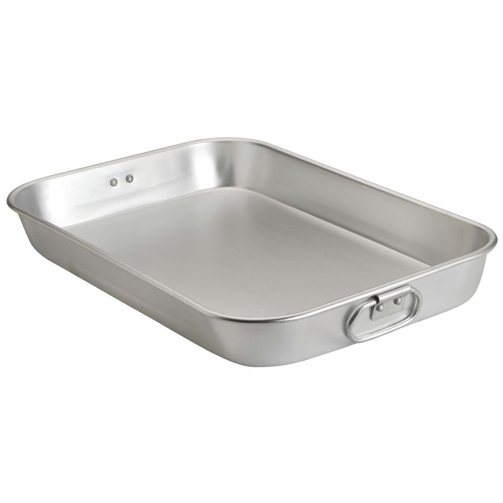 Browne Aluminum Roasting Pan With Handles - 18''L X 12''W X 2''H