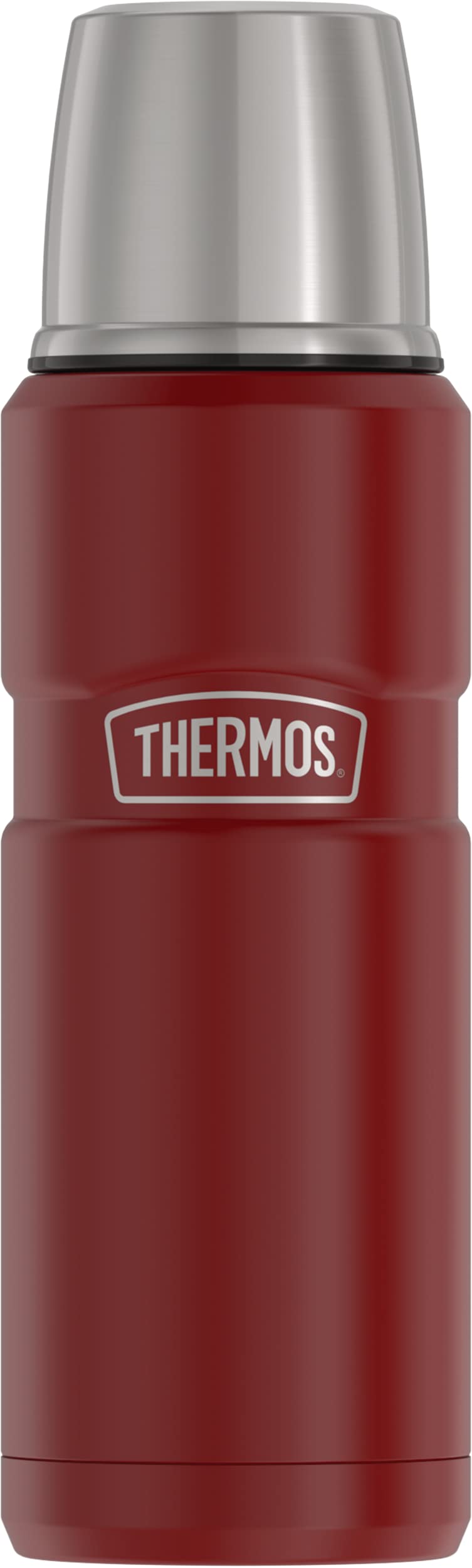Thermos Stainless King Vacuum-Insulated Compact Bottle, 16 Ounce, Rustic Red
