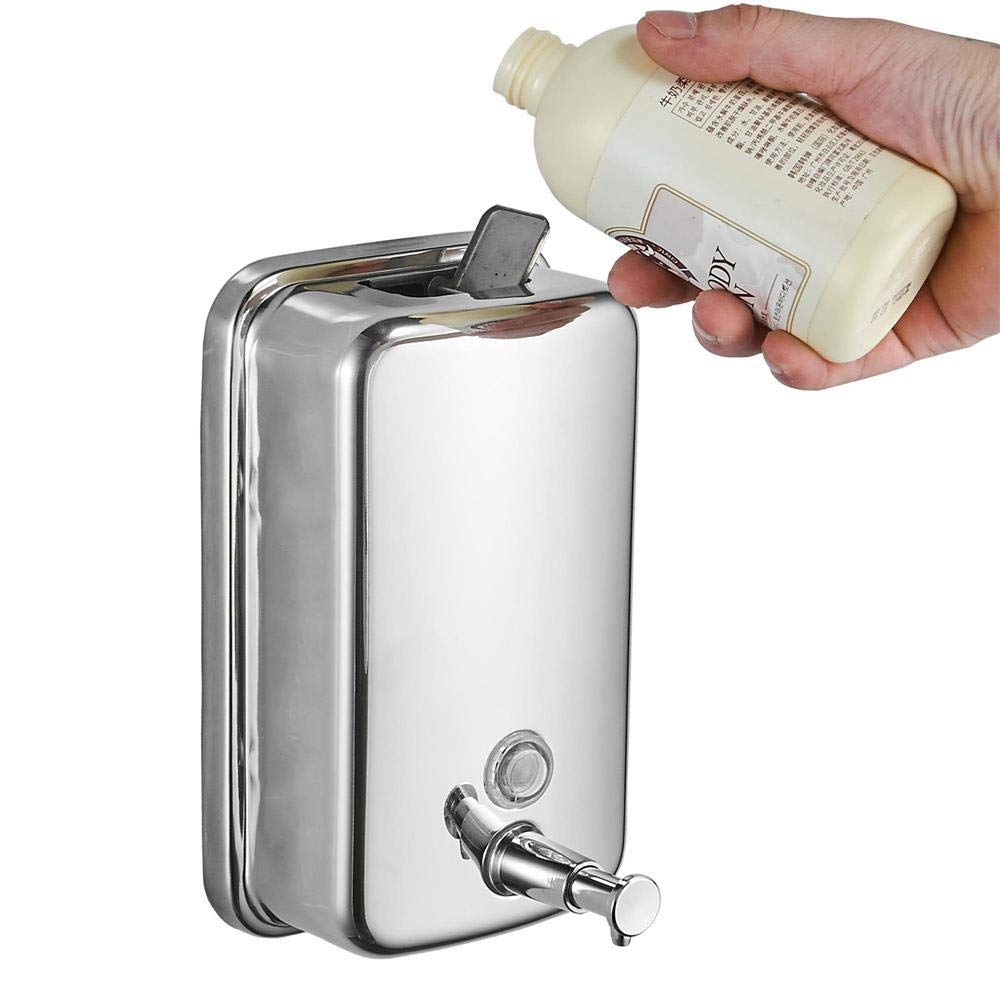 Commercial Wall-Mounted Soap Dispenser Stainless Steel Large Capacity For Hand Soap Anti-Rust Design For Bathrooms Hotels Restau