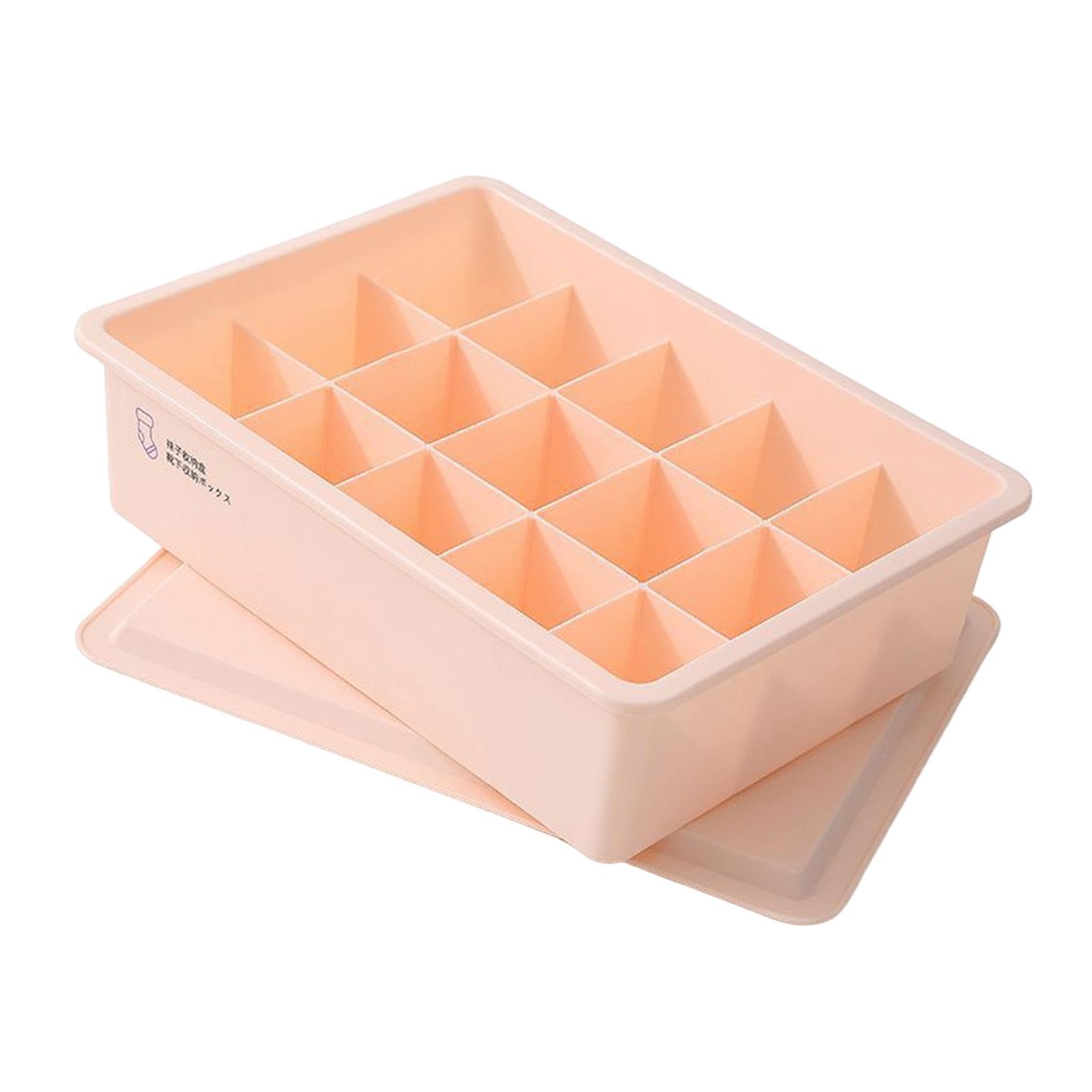 Heavenglow Sock Underwear Storage Case Socks Underwear Drawer Organizer For Panties Bra Pink 15 Grids|1 Underwear Socks Storage 