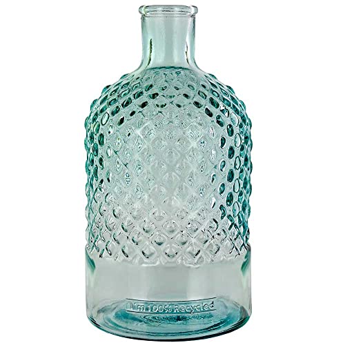 Couronne Co. G5989 8 3/4 Diamond Recycled Glass Bottle, 1 Piece