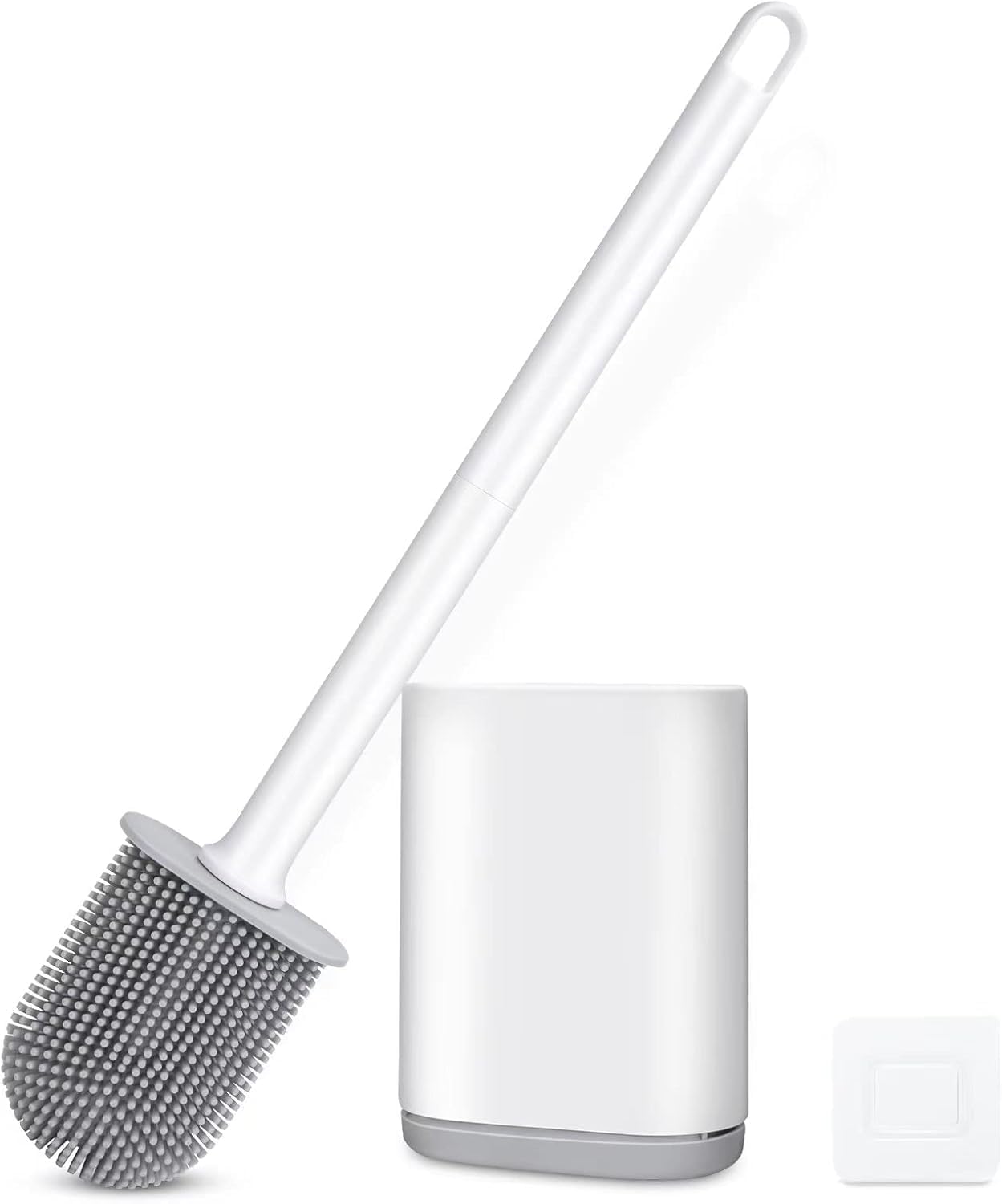 HomedicsToiletbrush,Silicone Water Drop Toilet Brush And Holder Set, Wall Mounted Deep Cleaning Toilet Bowl Brush For Bathroom 