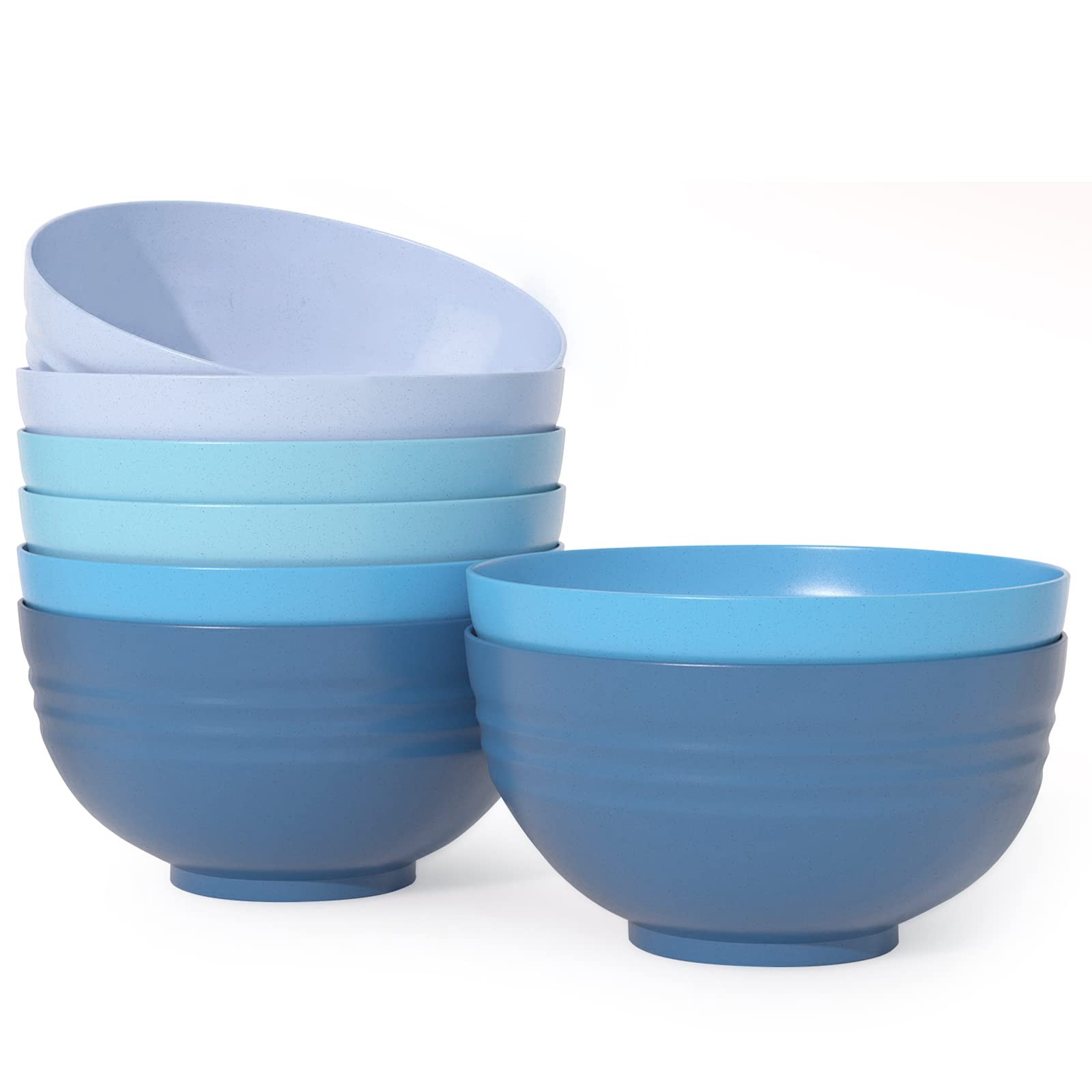 Homestockplus ?Set Of 8? Unbreakable Large Bowls ,34 Oz Ramen Bowls Bpa-Free Eco-Friendly Soup Bowl Set For Cereal, Salad, Soup,