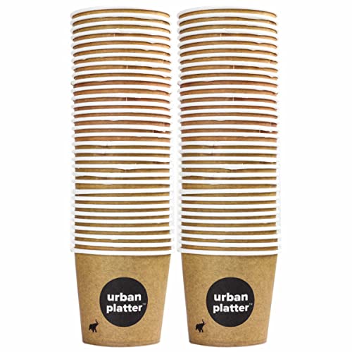 Urban Platter Paper Disposable Cups  Pack Of 50, 150Ml (Brown)