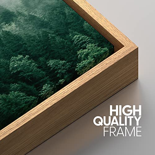Signwin Framed Canvas Print Wall Art Set Fog & Mist Mountain Forest Valley Nature Wilderness Photography Modern Art Landscape Re