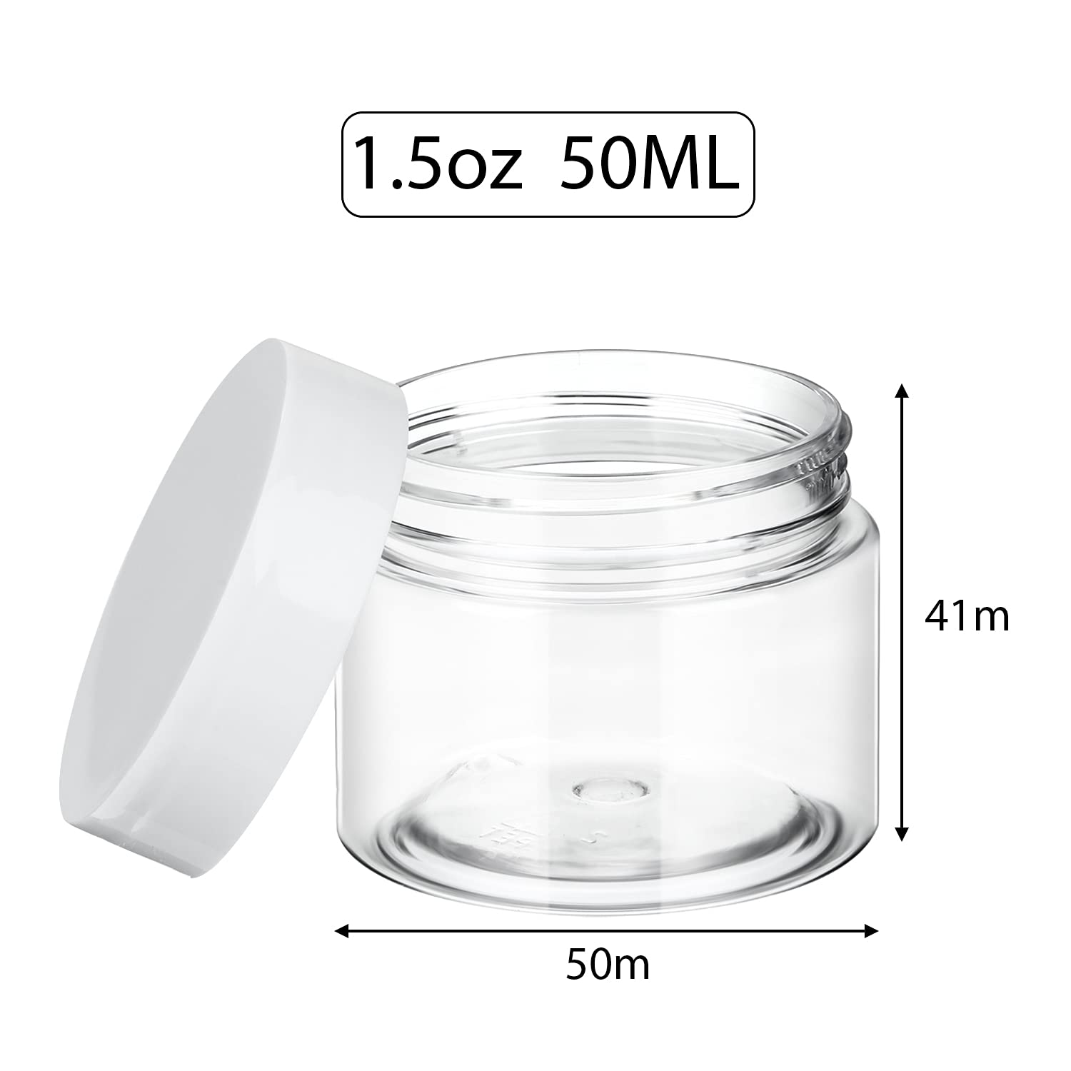 Satinior 36 Packs Plastic Jars Round Clear Leak Proof Cosmetic Container Jars With Inner Liners And Black Lids For Lotions Ointm