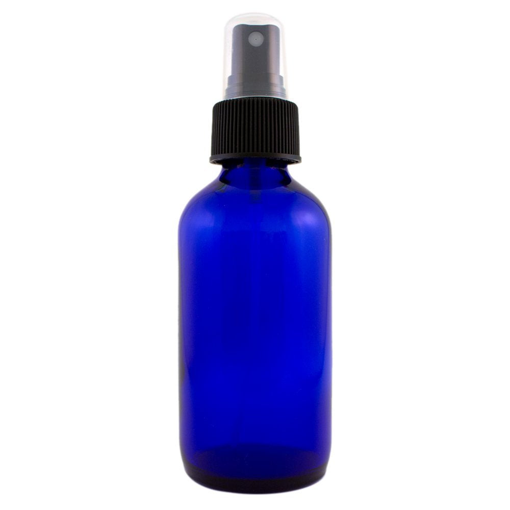 My Oil Gear  Blue 4oz Glass Bottle with Pump for Essential Oils, Perfumes, Creams, Lotions, and More (4Pack)