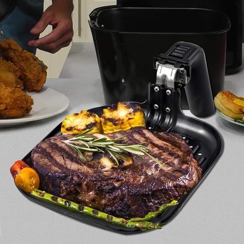 Nuwave Grill Pan 6Qt 6-Quart Brio Digital Air Fryer Exclusive Indoor Accessory