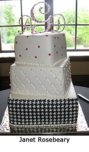 Designer Stencils C462 Houndstooth Cake Stencil Side, Beige/Semi-Transparent 5'' X 9.5''